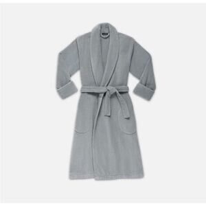 NWT Brooklinen Super-plush French Terry Robe Women's Small Gray Lounge Housecoat